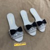 샤*  리본 큐빅 슬리퍼