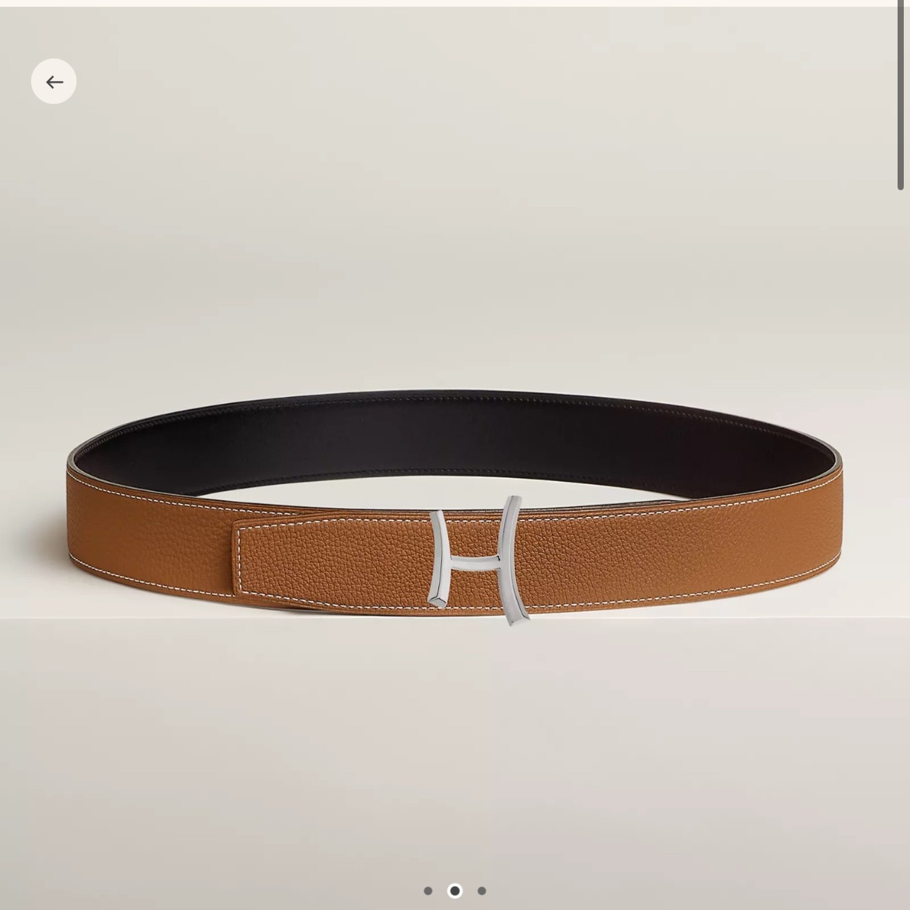 Hermes-브러쉬 처리된 페르마브라스벨트 38mm